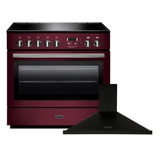 Rangemaster PROP90FXEICY/C 90cm Induction Range Cooker Professional Plus FX Cranberry / Chrome, A Rated