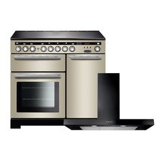 Rangemaster EDL100EIIV/C 100cm Induction Range Cooker Encore Deluxe Ivory / Chrome, A Rated