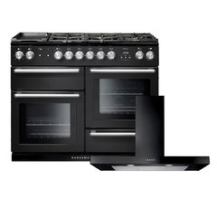 Rangemaster NEX110DFFCB/C 110cm Dual Fuel Range Cooker Nexus Charcoal Black / Chrome, A Rated