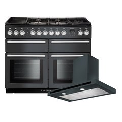 Rangemaster NEXSE110DFFSL/C 110cm Dual Fuel Range Cooker Nexus SE Slate / Chrome, A Rated