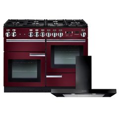 Rangemaster PROP110NGFCY/C 110cm Gas Range Cooker Professional Plus Cranberry / Chrome, A Rated