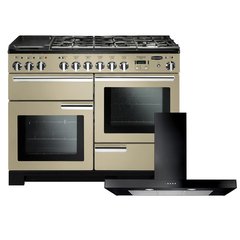 Rangemaster PDL110DFFCR/C 110cm Dual Fuel Range Cooker Professional Deluxe Cream / Chrome, A Rated