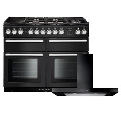 Rangemaster NEXSE110DFFCB/C 110cm Dual Fuel Range Cooker Nexus Charcoal Black / Chrome, A Rated
