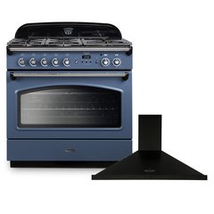 Rangemaster CLAS90FXDFFSB/C 90cm Dual Fuel Range Cooker Classic FX Stone Blue / Chrome, A Rated