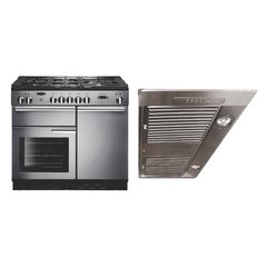 Rangemaster PROP100NGFSS/C 100cm Gas Range Cooker Professional Plus Stainless Steel / Chrome, A+ Rated