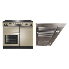 Rangemaster PROP100ECCR/C 100cm Ceramic Range Cooker Professional Plus Cream with Chrome, A Rated