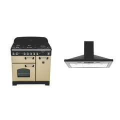 Rangemaster CLA90NGFCR/C 90cm Gas Range Cooker Classic Cream / Chrome, A+ Rated