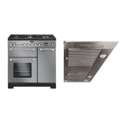 Rangemaster KCH90NGFSS/C 90cm Gas Range Cooker Kitchener Stainless Steel / Chrome, A+ Rated