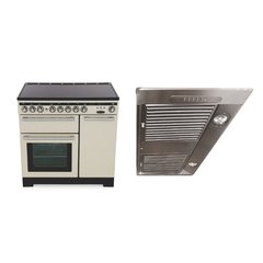 Rangemaster EDL90EIIV/C 90cm Induction Range Cooker Encore Deluxe Ivory / Chrome, A Rated