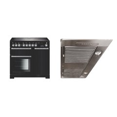 Rangemaster EDL100EIBL/C 100cm Induction Range Cooker Encore Deluxe Black / Chrome, A Rated