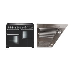 Rangemaster EDL110EIBL/C 110cm Induction Range Cooker Encore Deluxe Black / Chrome, A Rated