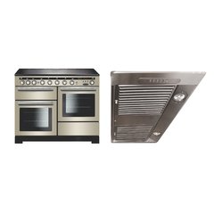 Rangemaster EDL110EIIV/C 110cm Induction Range Cooker Encore Deluxe Ivory / Chrome, A Rated