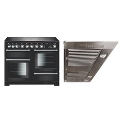 Rangemaster EDL110EICB/C 110cm Induction Range Cooker Encore Deluxe Charcoal Black / Chrome, A Rated