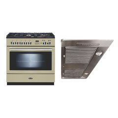 Rangemaster PROP90FXPDFFCR/C 90cm Dual Fuel Range Cooker Professional Plus FXP Cream / Chrome, A Rated