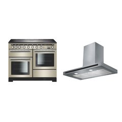 Rangemaster EDL110EIIV/C 110cm Induction Range Cooker Encore Deluxe Ivory / Chrome, A Rated