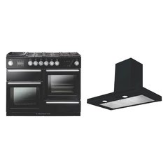Rangemaster NEX110SODFFCB/C 110cm Dual Fuel Range Cooker Nexus Steam Charcoal Black / Chrome, A Rated
