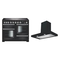 Rangemaster EDL110EICB/C 110cm Induction Range Cooker Encore Deluxe Charcoal Black / Chrome, A Rated