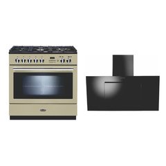 Rangemaster PROP90FXPDFFCR/C 90cm Dual Fuel Range Cooker Professional Plus FXP Cream / Chrome, A Rated