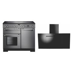 Rangemaster KCH100ECSS/C 100cm Ceramic Range Cooker Kitchener Stainless Steel / Chrome, A Rated