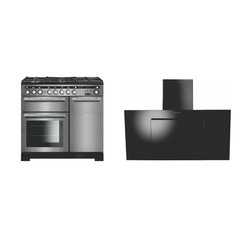 Rangemaster EDL100DFFSS/C 100cm Dual Fuel Range Cooker Encore Deluxe Stainless Steel / Chrome, A Rated