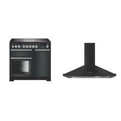 Rangemaster EDL100EISL/C 100cm Induction Range Cooker Encore Deluxe Slate / Chrome, A Rated