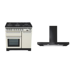 Rangemaster EDL90DFFIV/C 90cm Dual Fuel Range Cooker Encore Deluxe Ivory / Chrome, A Rated
