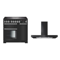 Rangemaster EDL90EICB/C 90cm Induction Range Cooker Encore Deluxe Charcoal Black / Chrome, A Rated