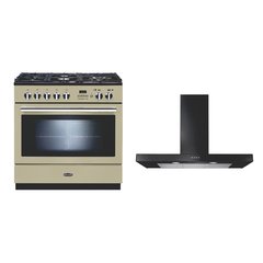 Rangemaster PROP90FXPDFFCR/C 90cm Dual Fuel Range Cooker Professional Plus FXP Cream / Chrome, A Rated
