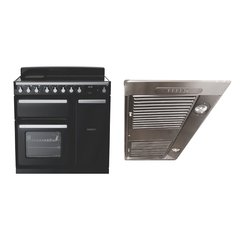 Rangemaster ESDL90EIPGBL/CM1 90cm Induction Range Cooker Estel Deluxe Black / Chrome, A Rated