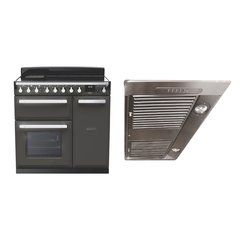 Rangemaster ESDL90EIPSLT/CM1 90cm Induction Range Cooker Estel Deluxe Slate / Chrome, A Rated