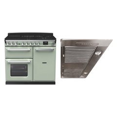 Rangemaster ESDL100DFPMNT/CM1 100cm Dual Fuel Range Cooker Estel Deluxe Mint / Chrome, A Rated