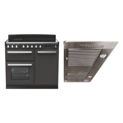 Rangemaster ESDL100EIPSLT/CM1 100cm Induction Range Cooker Estel Deluxe Slate / Chrome, A Rated