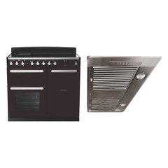 Rangemaster ESDL100EIPBOR/CM1 100cm Induction Range Cooker Estel Deluxe Bordeaux / Chrome, A Rated