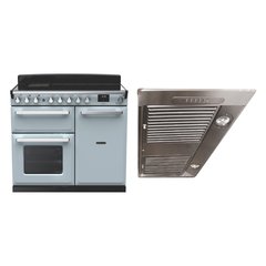 Rangemaster ESDL100EIPMSB/CM1 100cm Induction Range Cooker Estel Deluxe Misty Blue / Chrome, A Rated