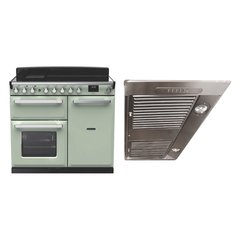 Rangemaster ESDL100EIPMNT/CM1 100cm Induction Range Cooker Estel Deluxe Mint / Chrome, A Rated