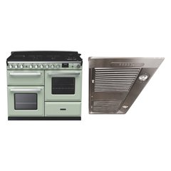 Rangemaster ESDLO110DFPMNT/CM1 110cm Dual Fuel Range Cooker Estel Deluxe Mint / Chrome, A Rated
