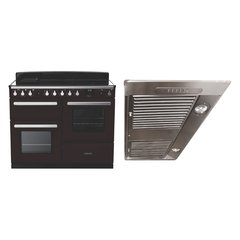 Rangemaster ESDLO110EIPBOR/CM1 110cm Induction Range Cooker Estel Deluxe Bordeaux / Chrome, A Rated