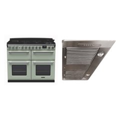 Rangemaster ESDLB110DFPMNT/CM1 110cm Dual Fuel Range Cooker Estel Deluxe Mint / Chrome, A Rated