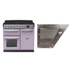 Rangemaster ESDL100DFPHTH/CM1 100cm Dual Fuel Range Cooker Estel Deluxe Heather / Chrome, A Rated