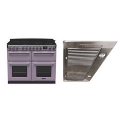 Rangemaster ESDLB110DFPHTH/CM1 110cm Dual Fuel Range Cooker Estel Deluxe Heather / Chrome, A Rated