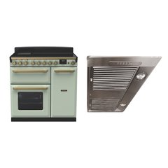 Rangemaster ESDL90EIPMNT/AB1 90cm Induction Range Cooker Estel Deluxe Mint / Antique Brass, A Rated