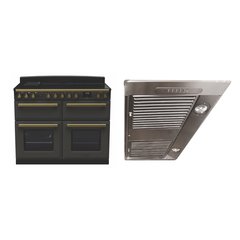 Rangemaster ESDLB110EIPSLT/AB1 110cm Induction Range Cooker Estel Deluxe Slate / Antique Brass, A Rated