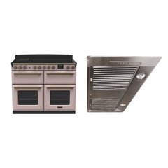 Rangemaster ESDLB110EIPPPK/AB1 110cm Induction Range Cooker Estel Deluxe Pale Pink / Antique Brass, A Rated