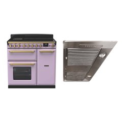 Rangemaster ESDL90EIPHTH/AB1 90cm Induction Range Cooker Estel Deluxe Heather / Antique Brass, A Rated