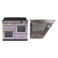 Rangemaster ESDLO110EIPHTH/AB1 110cm Induction Range Cooker Estel Deluxe Heather / Antique Brass, A Rated