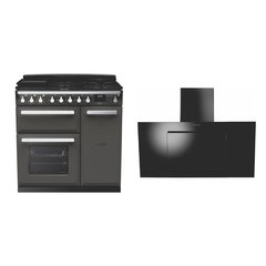 Rangemaster ESDL90DFPSLT/CM1 90cm Dual Fuel Range Cooker Estel Deluxe Slate / Chrome, A Rated