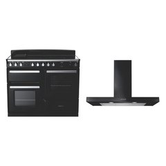 Rangemaster ESDLO110EIPGBL/CM1 110cm Induction Range Cooker Estel Deluxe Black / Chrome, A Rated
