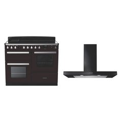 Rangemaster ESDLO110EIPBOR/CM1 110cm Induction Range Cooker Estel Deluxe Bordeaux / Chrome, A Rated