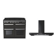 Rangemaster ESDLB110DFPSLT/CM1 110cm Dual Fuel Range Cooker Estel Deluxe Slate / Chrome, A Rated