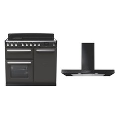 Rangemaster ESDL100EIPSLT/CM1 100cm Induction Range Cooker Estel Deluxe Slate / Chrome, A Rated